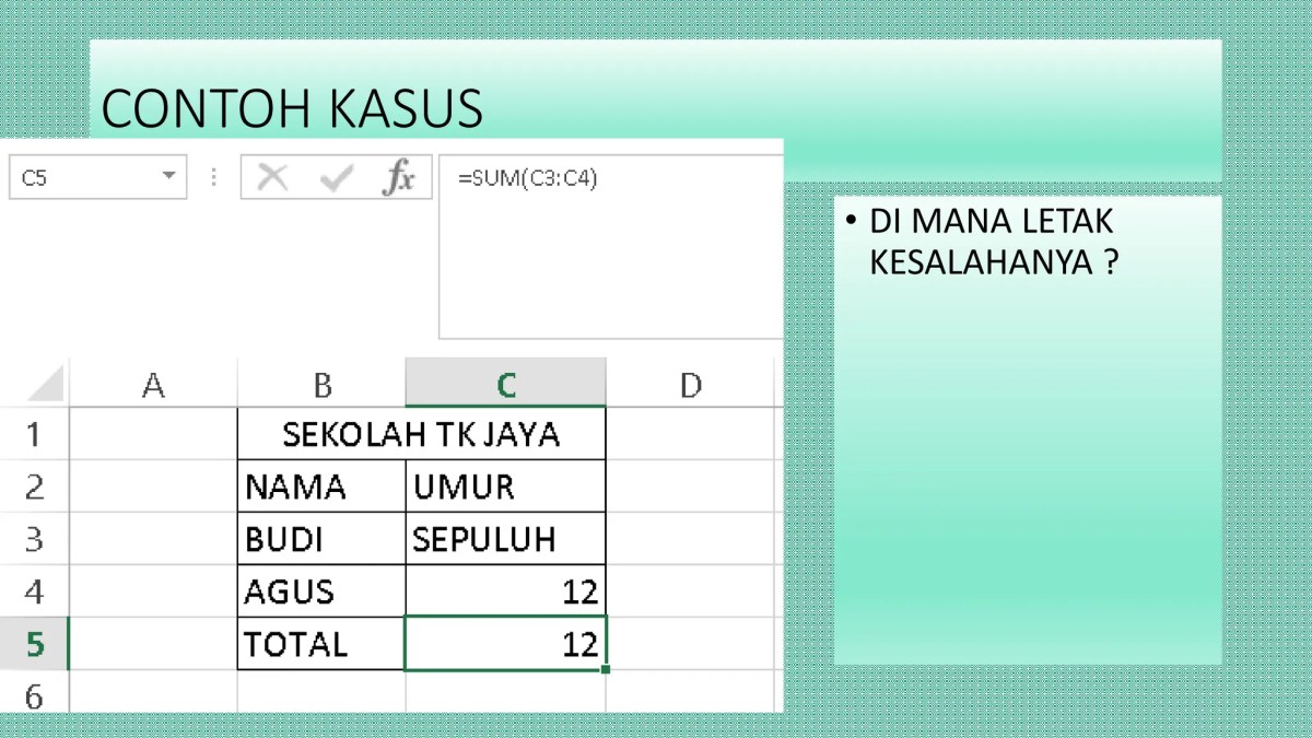 Butuh bantuan menggunakan rumus
