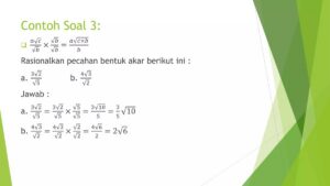 Rasionalkan setiap bentuk akar berikut. 1/ akar(3)