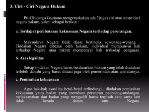 Ciri‑ciri Negara Hukum