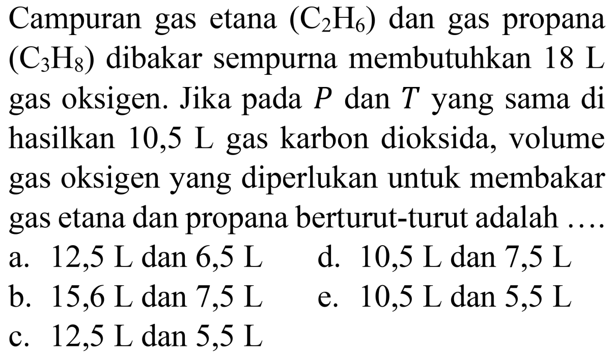 Hitung Persentase Volume Propane dalam Campuran Gas pada Pembakaran Sempurna