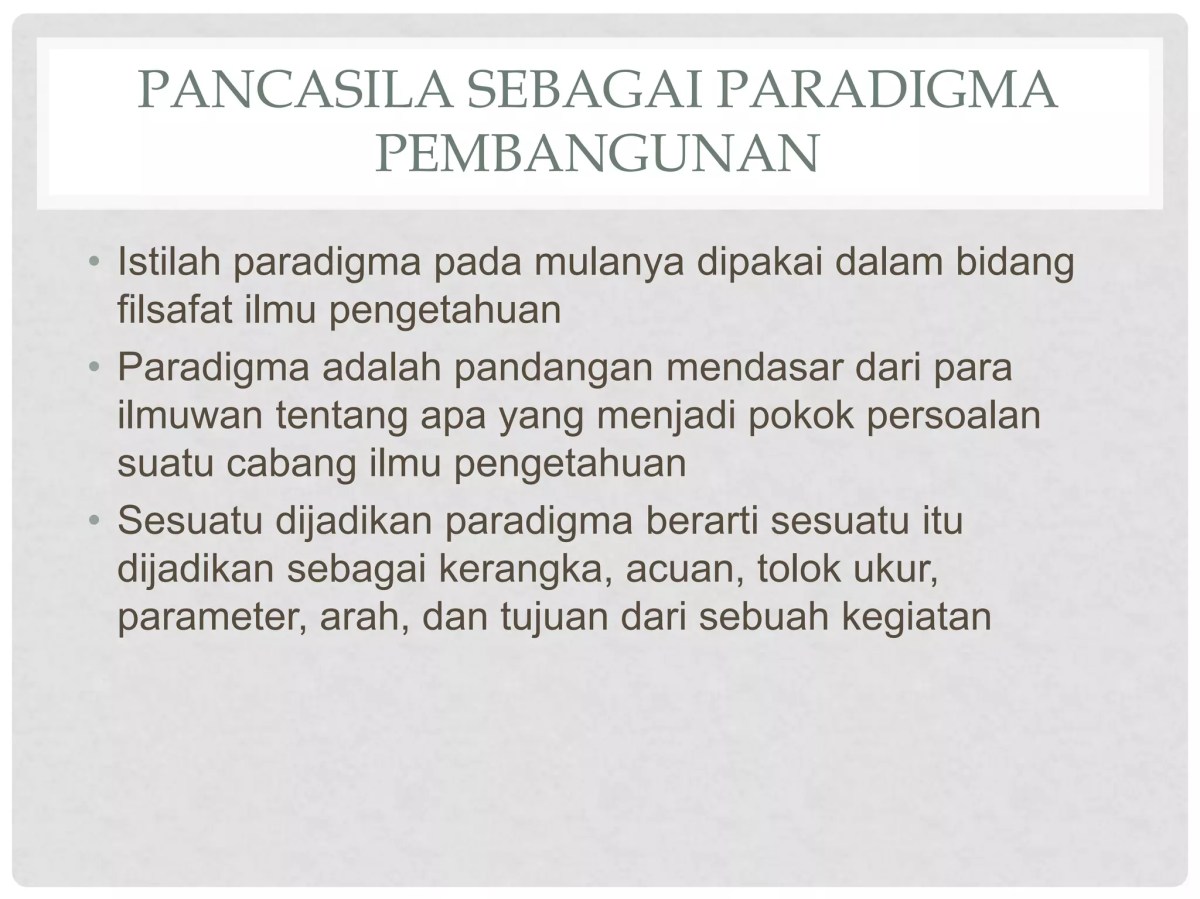 Pengertian peran sebagai paradigma pembangunan