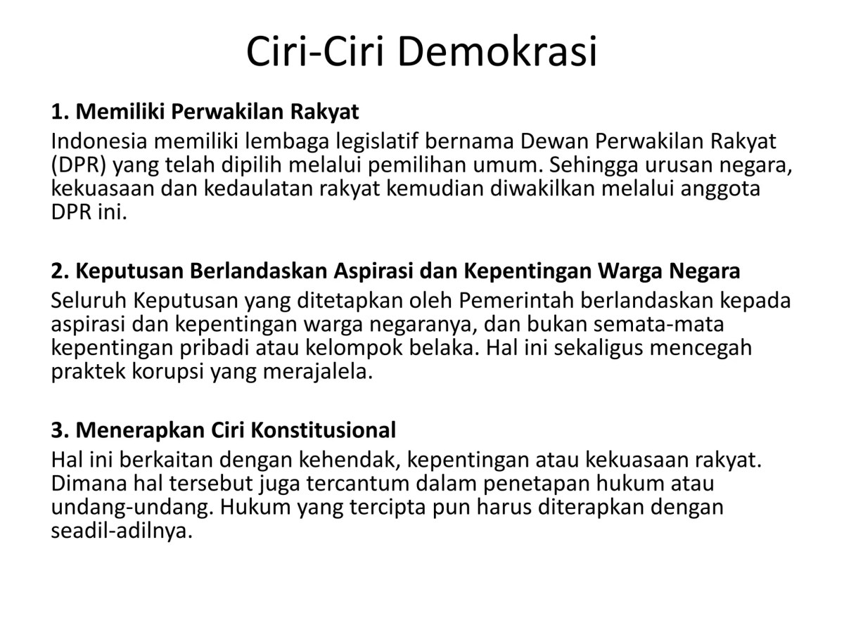 Pengertian Negara Demokrasi dan Contohnya
