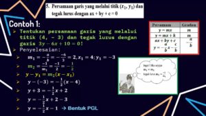 Menentukan Garis Paralel dan Tegak Lurus pada Persamaan