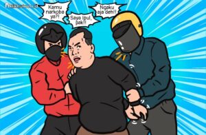 Waktu Penangkapan Pencopet oleh Polisi pada Jarak 14 m