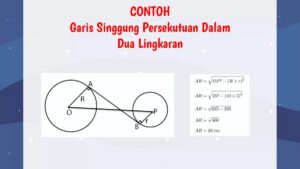 Panjang Garis Singgung Persekutuan PQ dengan AP=10 cm BQ=2 cm AB=17 cm