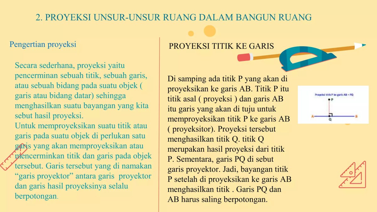 Menentukan Persamaan Bidang, Titik Tegak Lurus, dan Proyeksi Garis