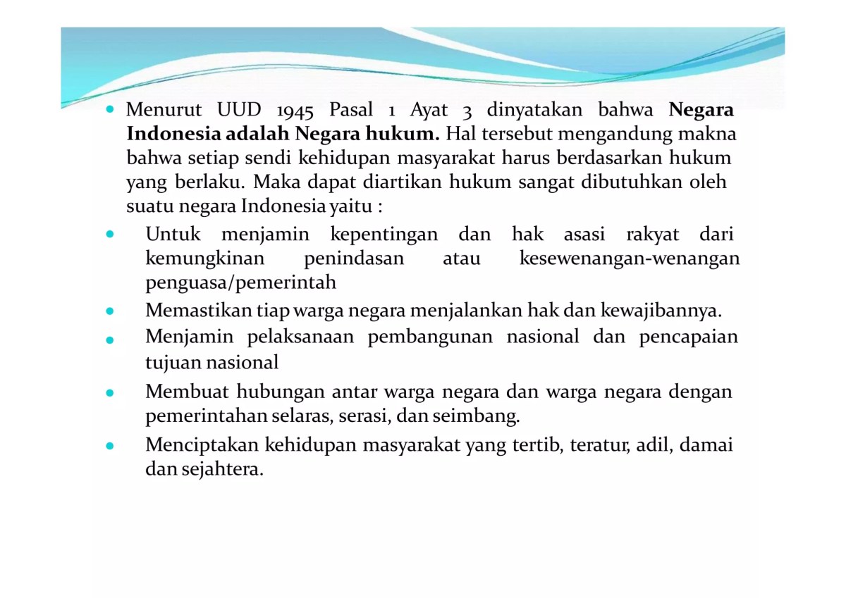Menjamin Hubungan Selaras, Serasi, dan Seimbang Antar Lembaga Negara
