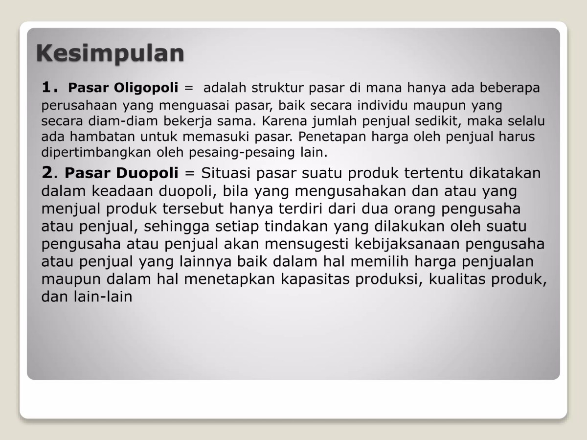 Pengertian Pasar Duopoli dan Contoh‑contohnya
