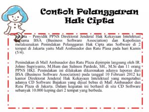 Kerangka Pengetahuan tentang Pelanggaran Hak Cipta