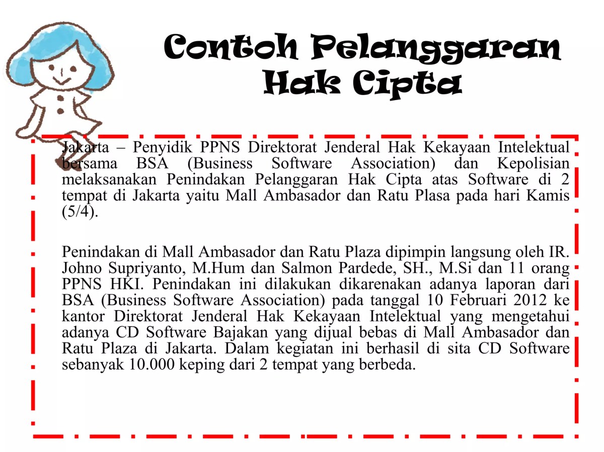 Kerangka Pengetahuan tentang Pelanggaran Hak Cipta