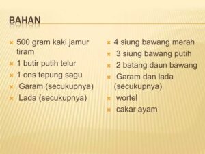 Total Belanja Ibu: 3 ons Bawang, 200 g Garam, 16 ons Ayam