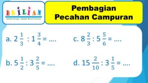 Cara mengubah pecahan menjadi pecahan campuran