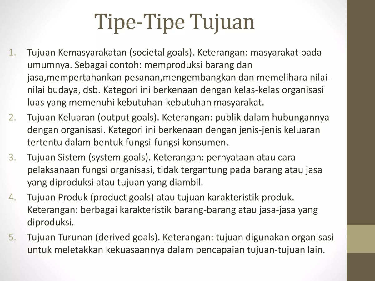 Mengapa organisasi harus memiliki tujuan tertentu