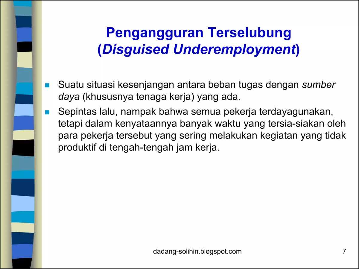 Pengertian Jumlah Pengangguran