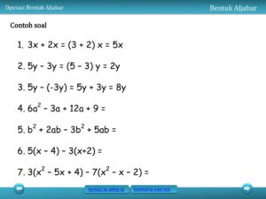 Sederhanakan Ekspresi Aljabar x+2y+3x+3