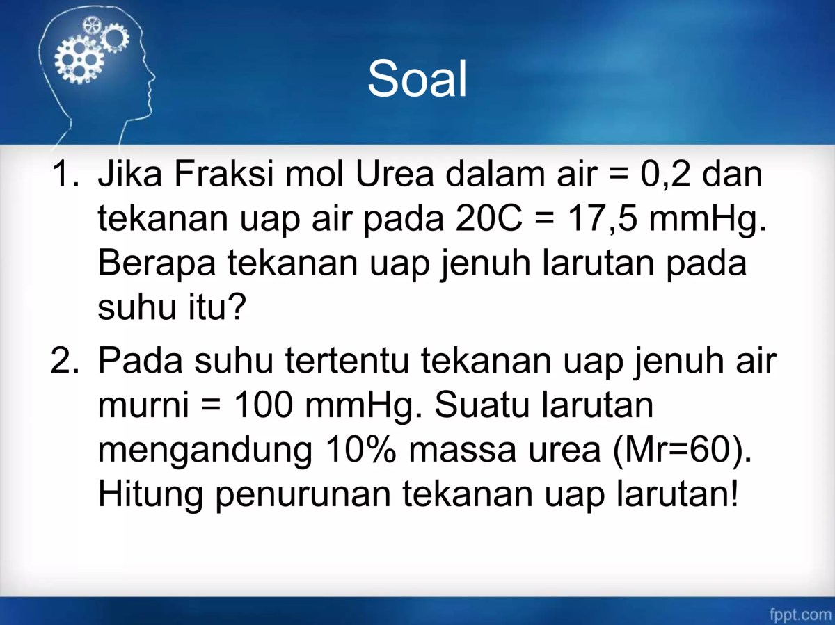 Menentukan Massa Molekul Zat X dari Penurunan Tekanan Uap
