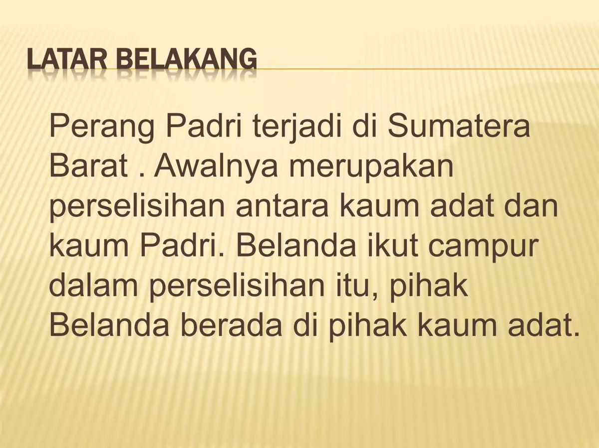 Pimpinan Perang Padri di Sumatera Barat Melawan Belanda