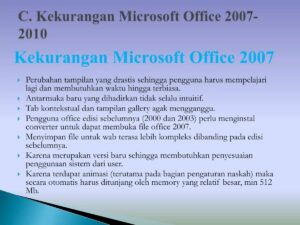 Keunggulan Microsoft Word 2007 dibandingkan versi sebelumnya