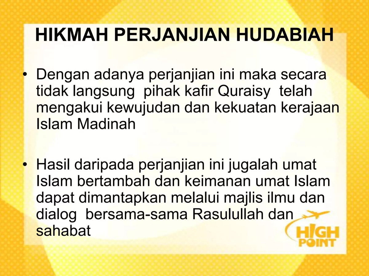 Isi Perjanjian Hudaibiyah