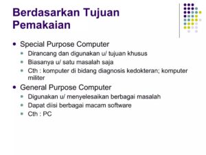 Penjelasan Pengelompokan Komputer