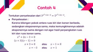 Mencari nilai (1/2)p+4 dari persamaan eksponen