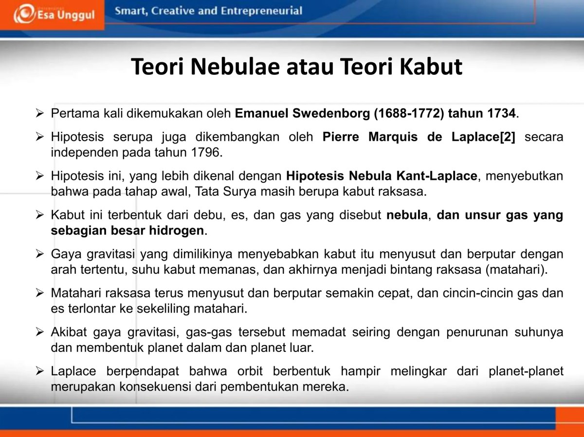 Perbedaan Teori Nebula dan Planetesimal dalam Pembentukan Tata Surya