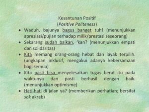 Teori Kesantunan Sachiko Ide