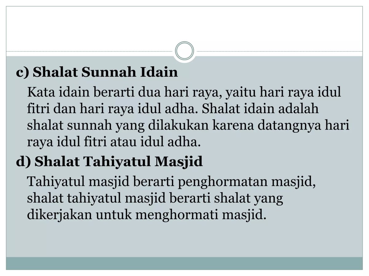 Pengertian Shalat Sunnah Muakkad dan Ghairu Muakkad