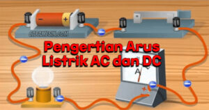 Arus listrik pada kutup positif dan negatif dicelup dalam air