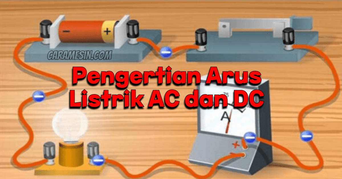 Arus listrik pada kutup positif dan negatif dicelup dalam air