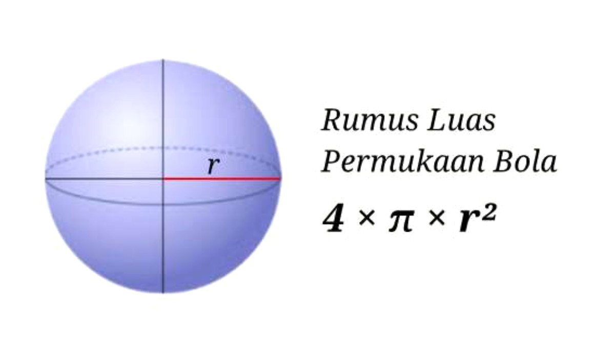 Hitung luas kulit bola dengan volume 36 cm³