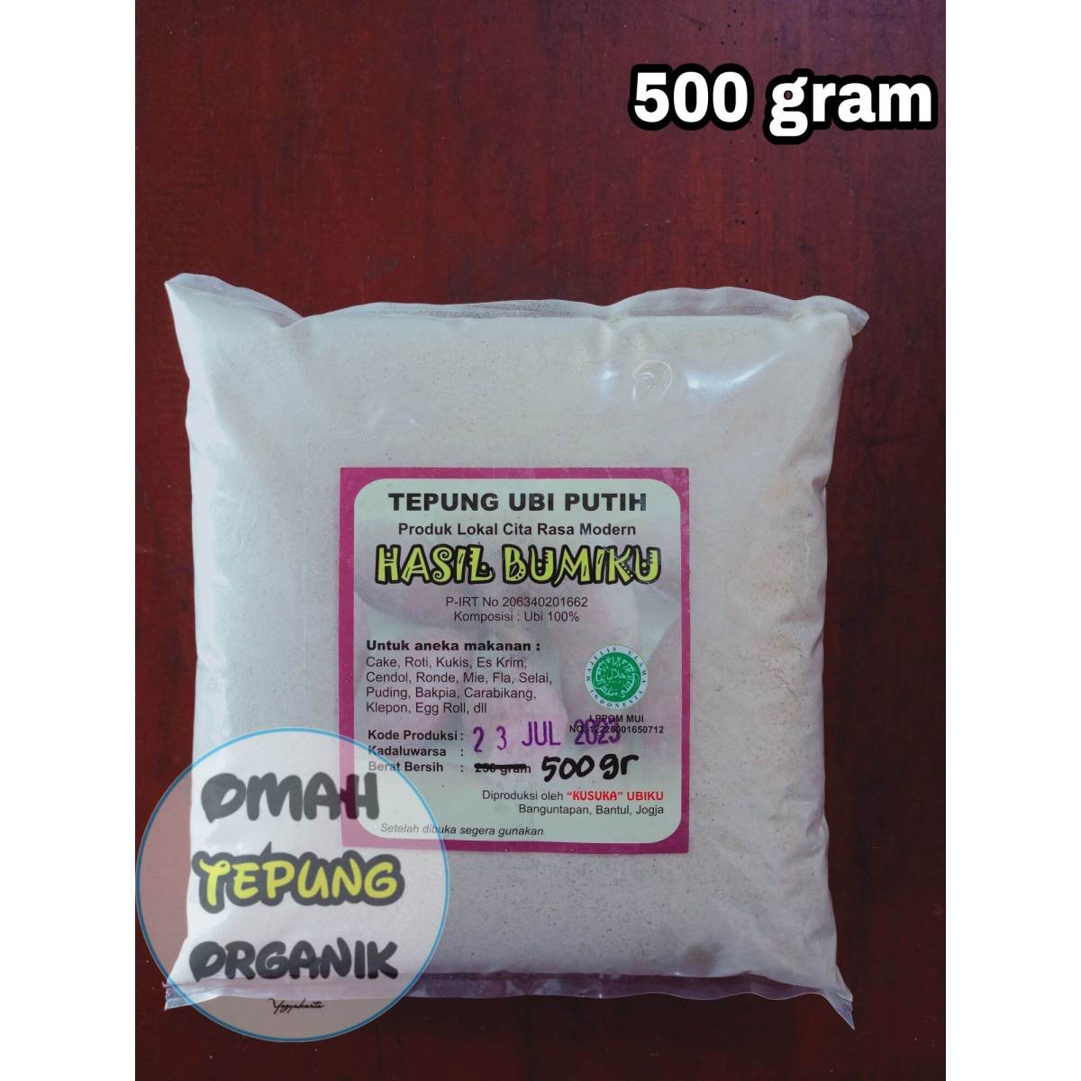 Menghitung Tepung Terigu untuk Keik Ubi Jalar 500 gram