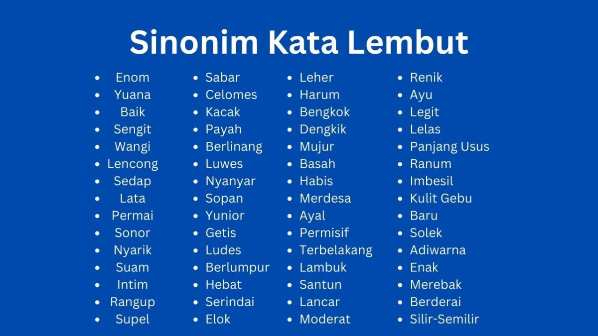 Sinonim kata senang