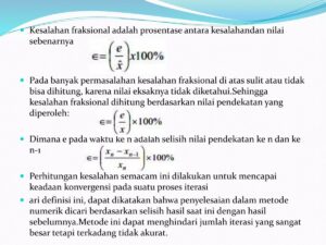 Persentase Kesalahan Maksimum X dari Persamaan