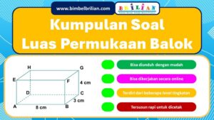 Hitung luas permukaan balok 10 cm × 7 cm × 4 cm