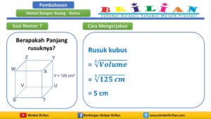 Jarak Terdekat PG dan BQ pada Kubus Rusuk 10 cm