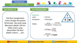Berapa Jarak Yuli Jika Susi Lari 9 km dengan Kecepatan 3×