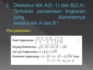 Menentukan Persamaan Lingkaran lewat Tiga Titik