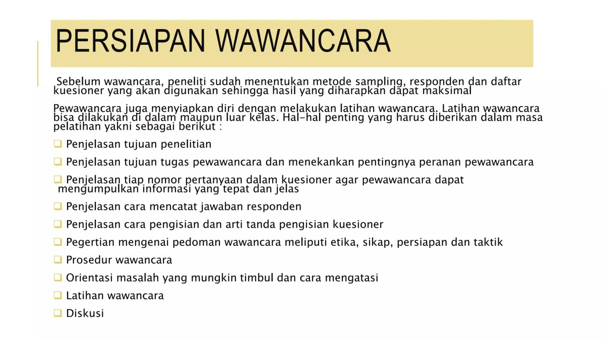 Langkah-langkah yang Harus Dilakukan Sebelum Wawancara Narasumber