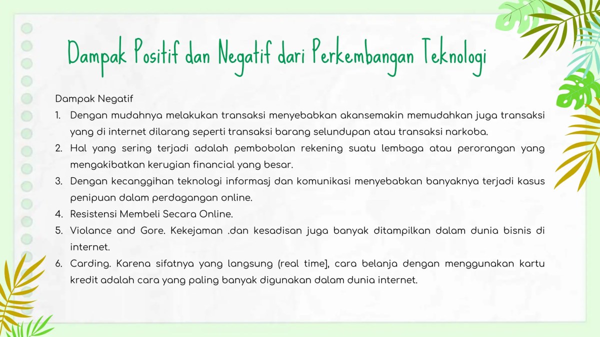 Dampak Positif TI dan Komunikasi, yang Bukan