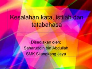 Faktor-faktor Penyebab Kesalahan Penggunaan Kata