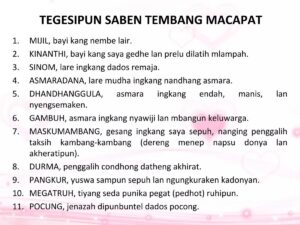 Pangkur: Mijil Termasuk Tembang