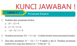 Tentukan akar persamaan X² - 5x - 36 = 0