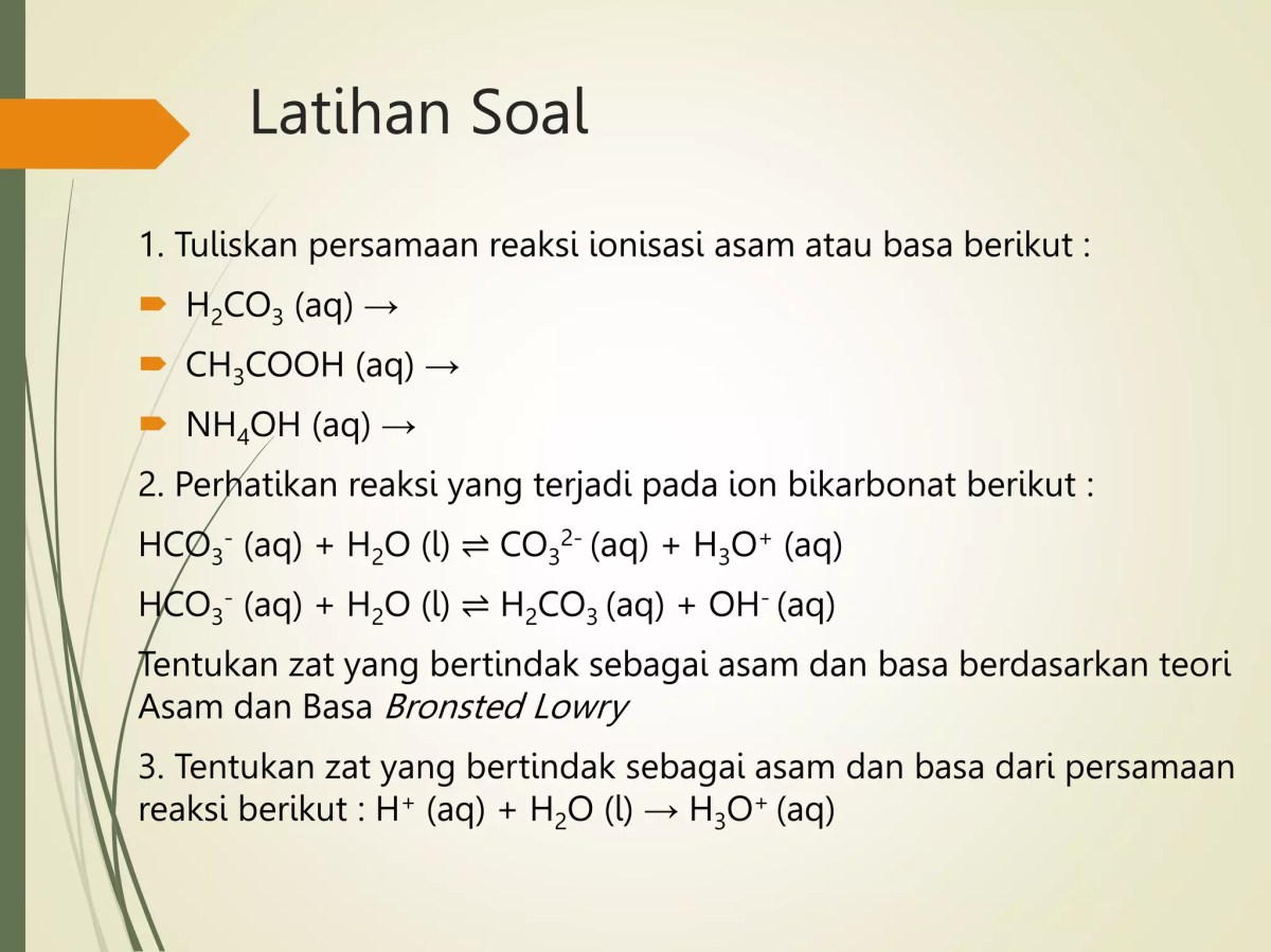 10 Contoh Reaksi Ionisasi: CH₃COONa → CH₃COO⁻ Na⁺