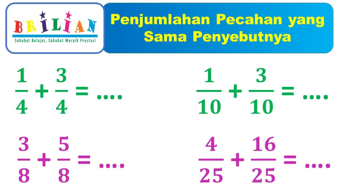 Hasil Penjumlahan Pecahan 1/2 + 3/4 + 5/6