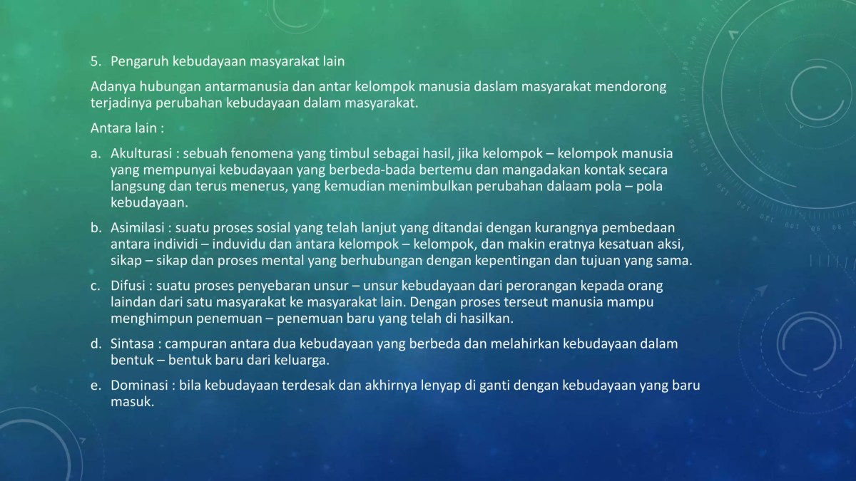 Akulturasi: Kontak Sosial Intensif Antara Dua Budaya