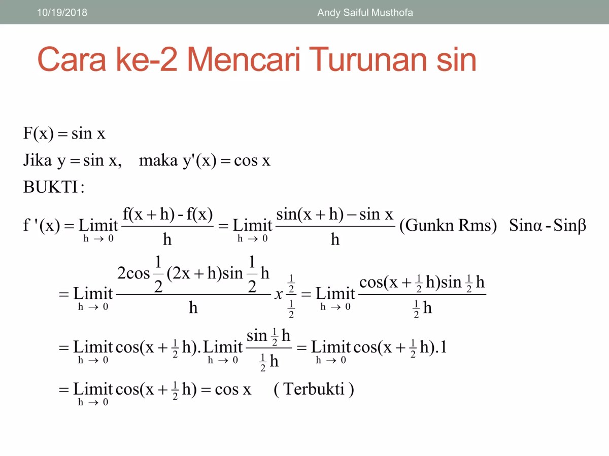 Turunan y = x⁶ sin 2x cos 4x