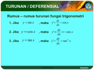 Tentukan Turunan y = sin(x³ − 3x)