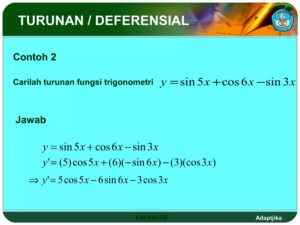 Turunan y = sin(x³ − 3x)