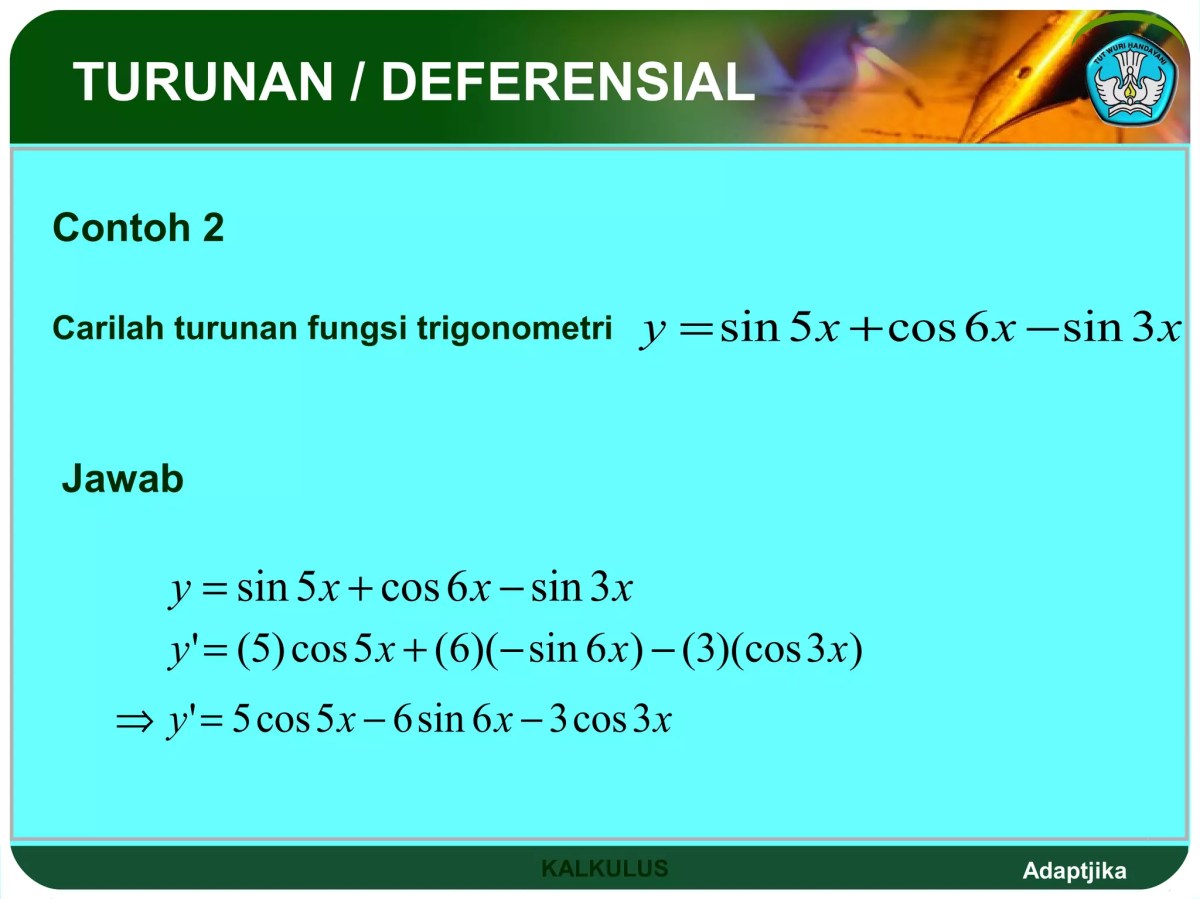 Turunan y = sin(x³ − 3x)